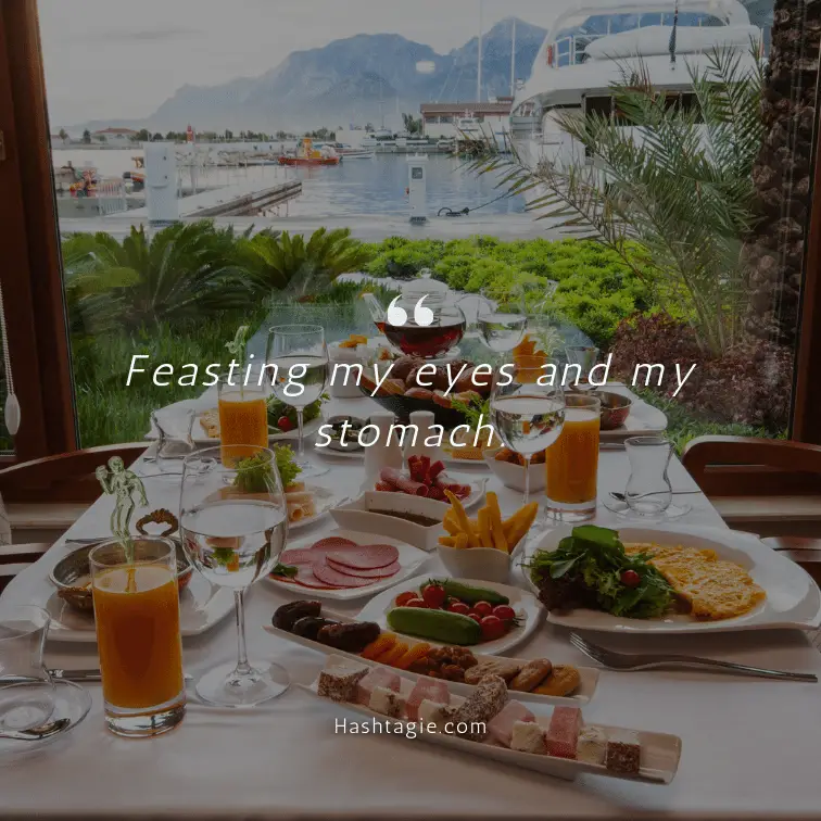 Breakfast with a view captions example image