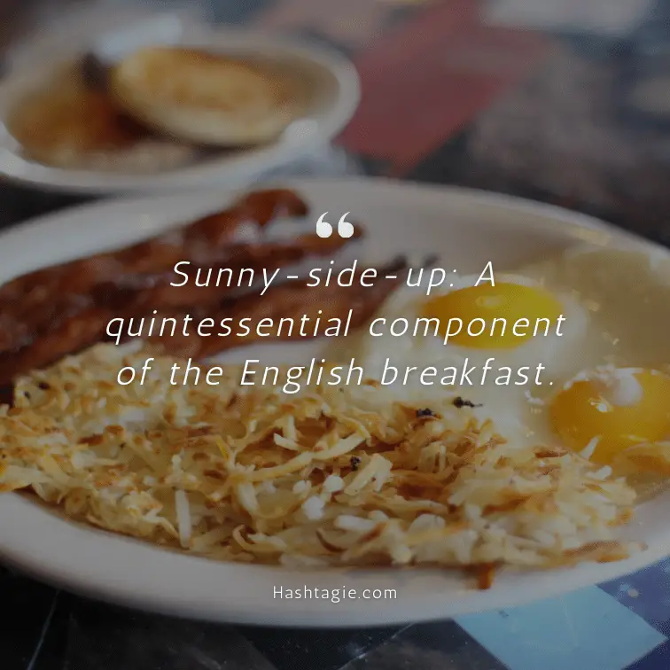 Captions for a full English breakfast  example image