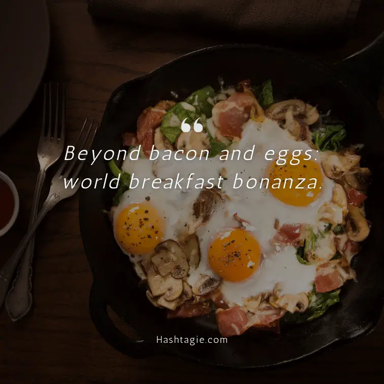 Exotic breakfast captions example image