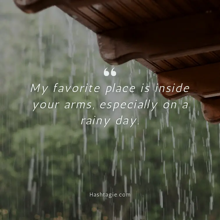Rain Instagram captions for romance example image