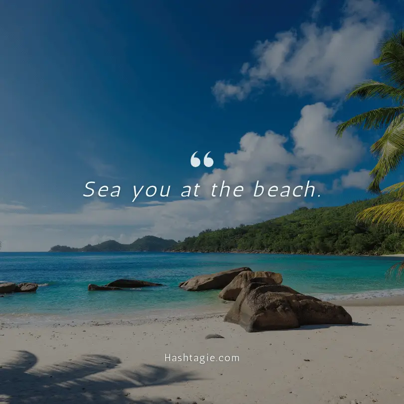 Beach Vacation Captions  example image