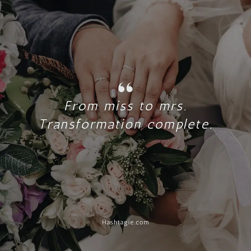 Wedding Day Captions  example image