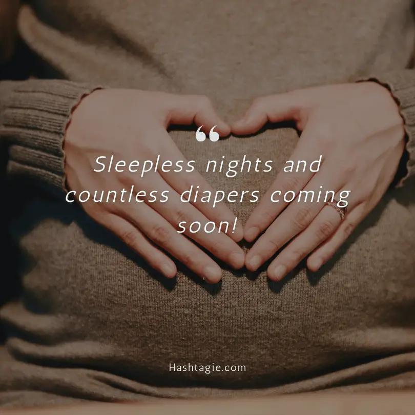 Baby announcement captions example image