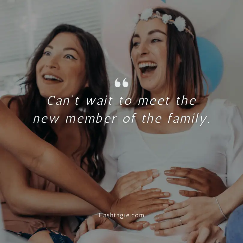 Baby shower captions example image