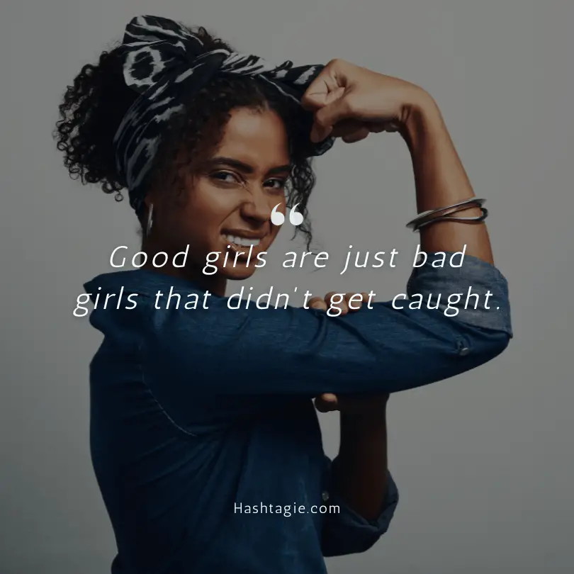 Baddie captions for an empowering quote post example image