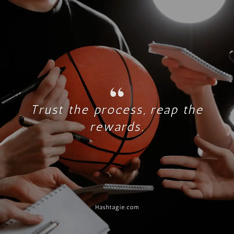 Basketball captions for off-season training. example image