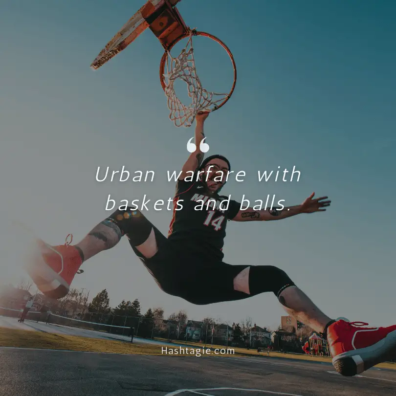 Basketball captions for street games example image