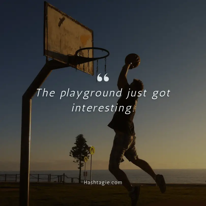 Basketball captions for trick shots example image