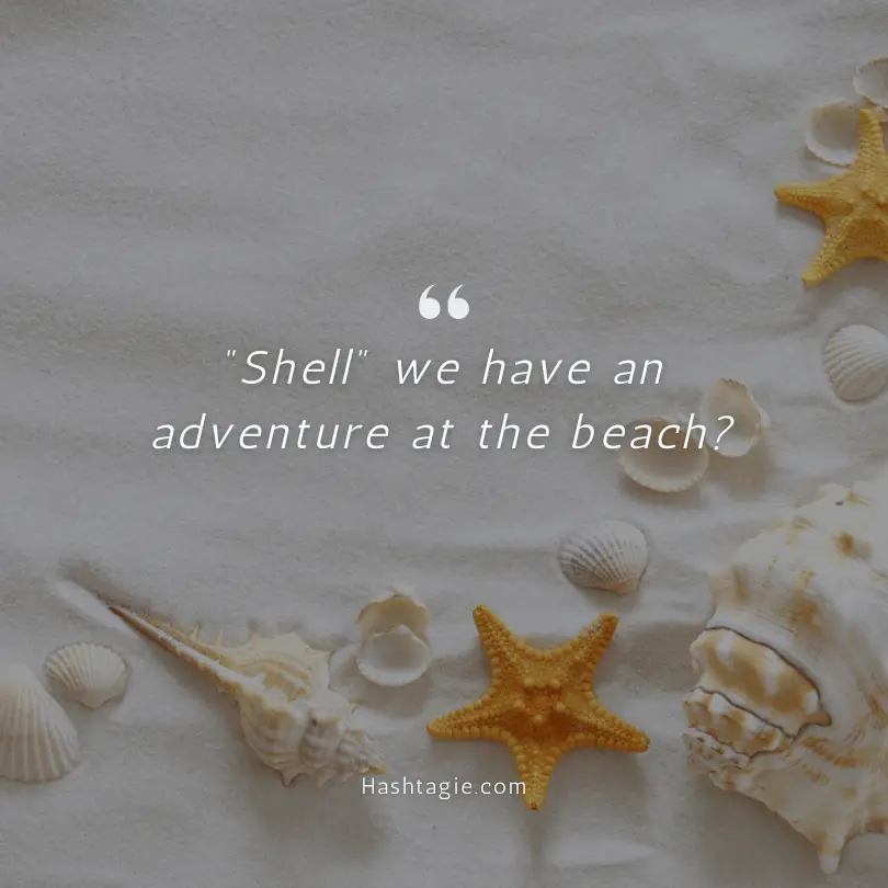 Beach captions for adventures example image