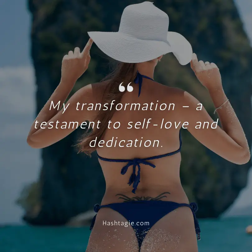 Bikini body transformation captions  example image