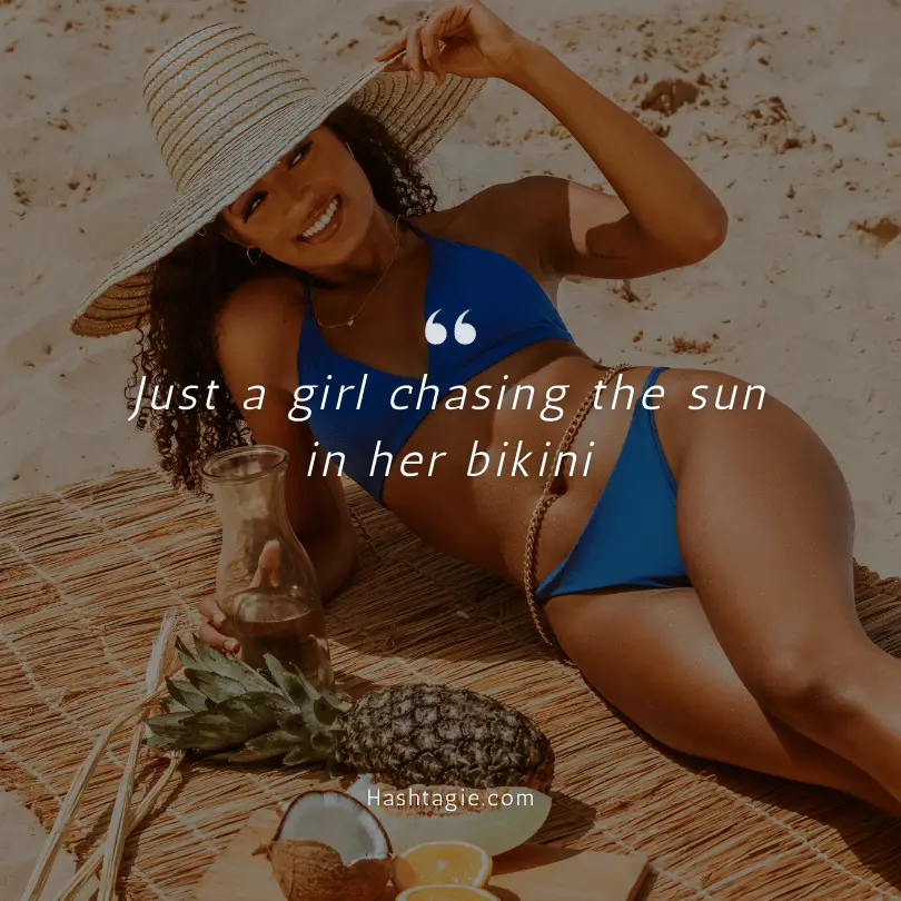 Bikini captions for vacation example image