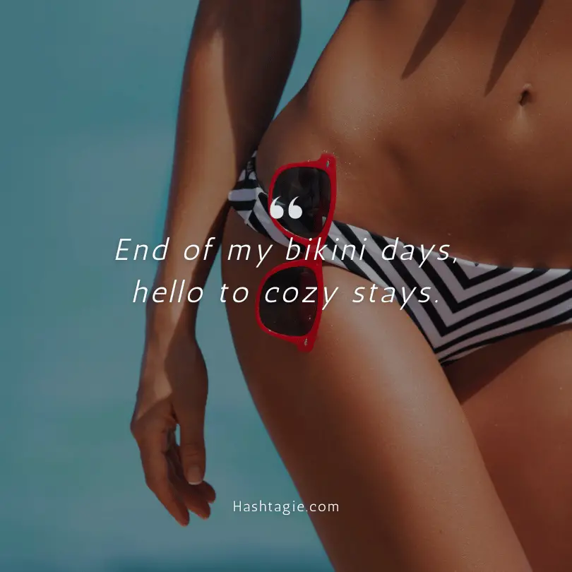 Bikini captions to mark the end of summer example image