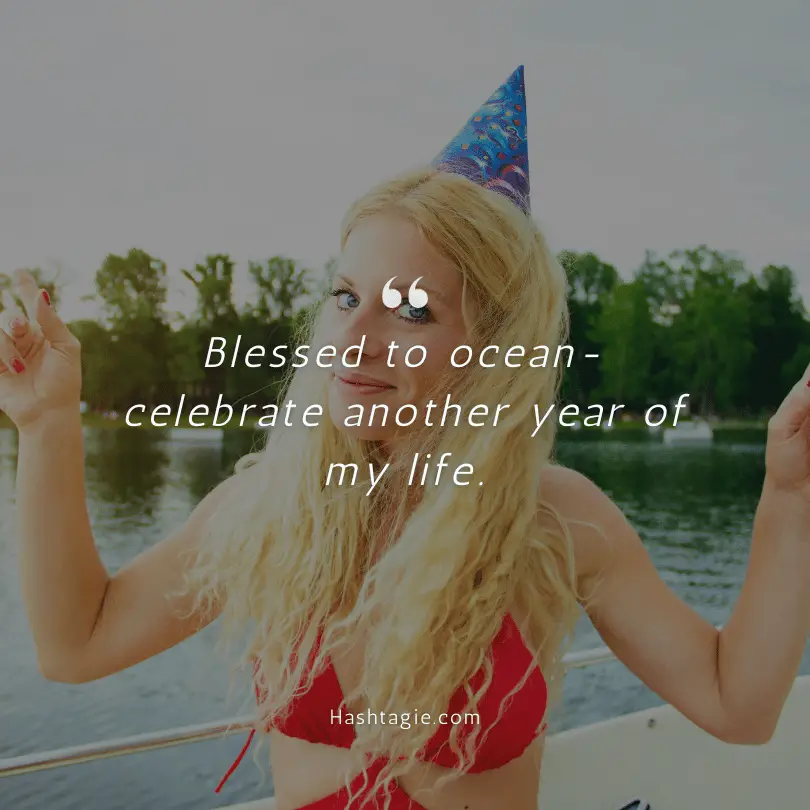 Boat Captions for Birthday Celebrations  example image