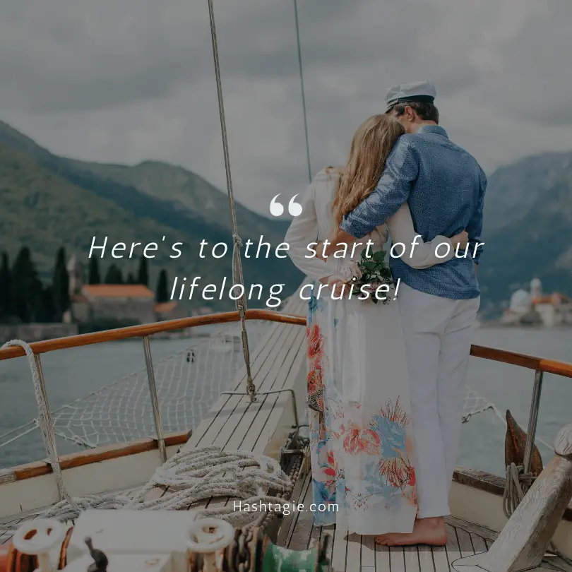 Boat Captions for Honeymoon  example image