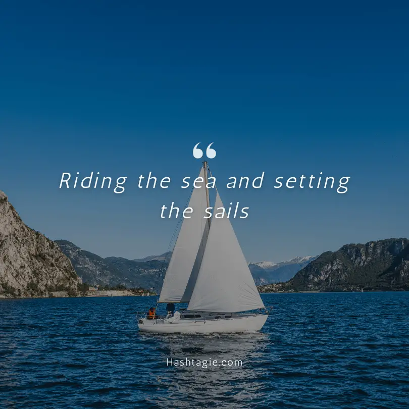 Boat Captions for Sailing Adventures example image