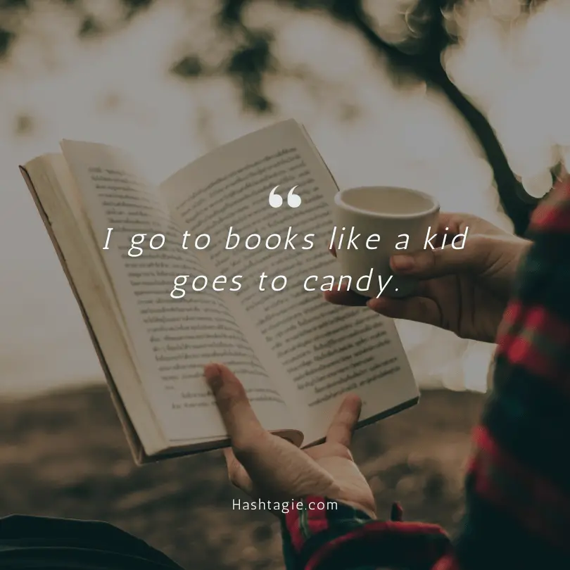 Book Lover captions example image