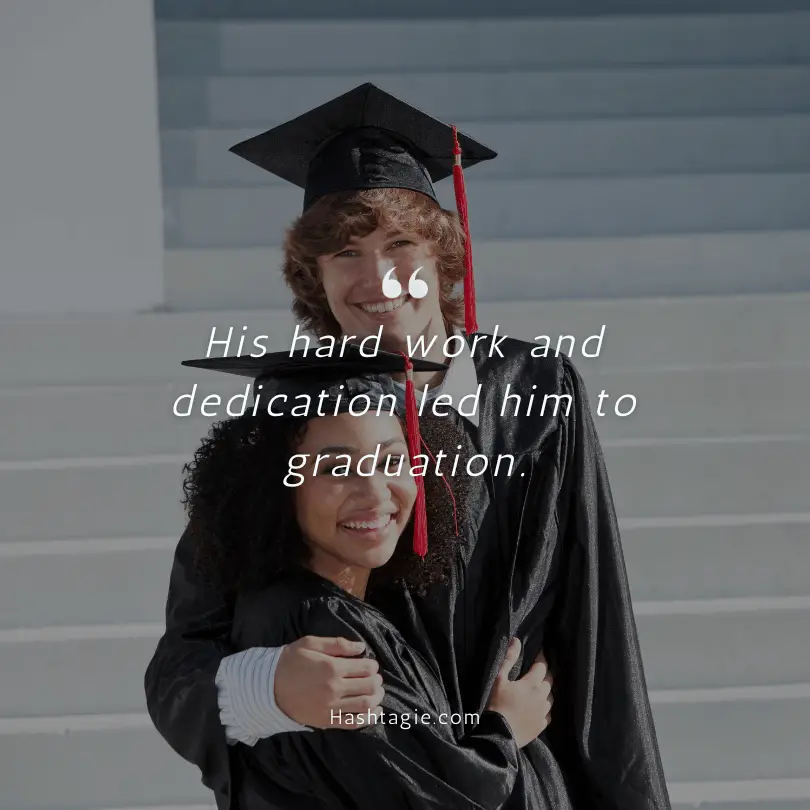 Boyfriend Instagram Captions for Graduation example image