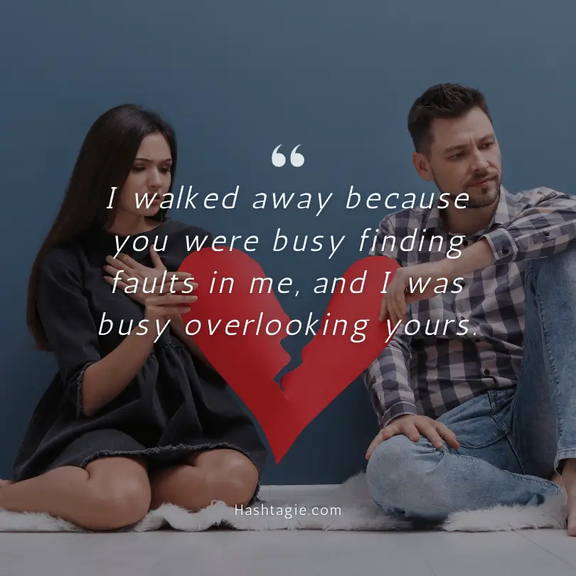 Breakup and moving on captions example image