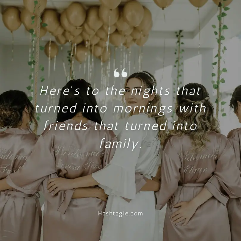 Bridesmaid captions example image