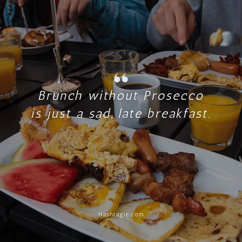 Brunch captions during summer example image