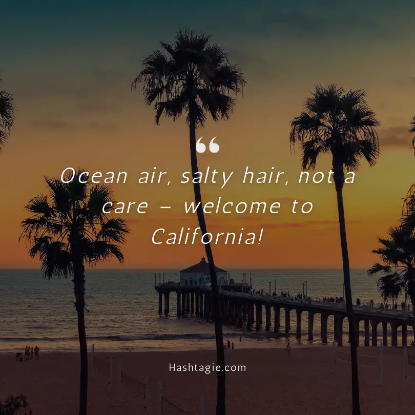 California beach captions example image