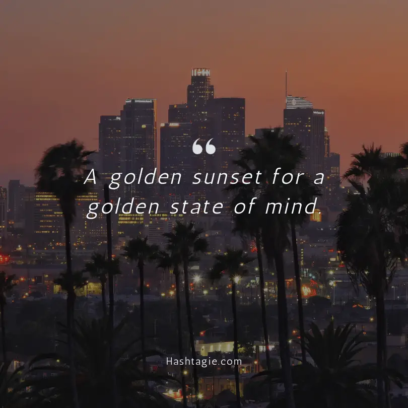 California sunset captions example image