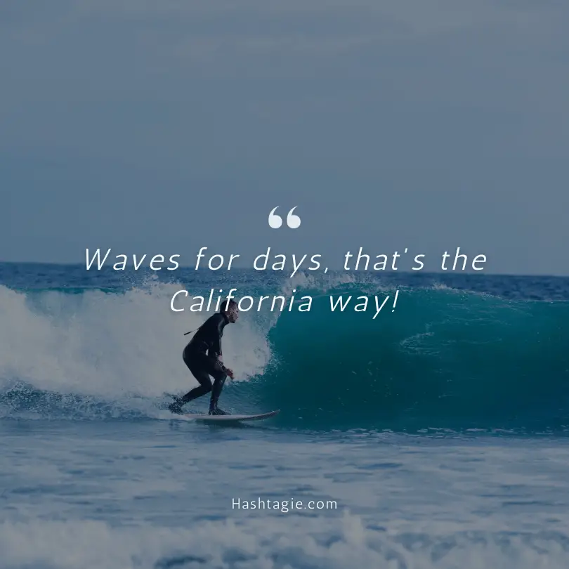 California surfing captions example image