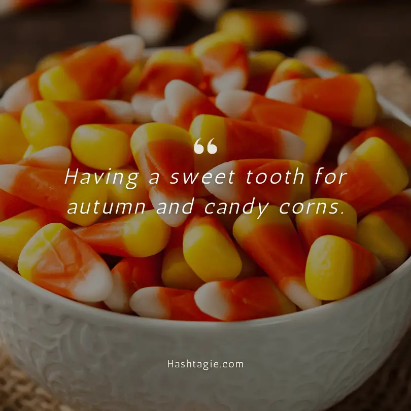 Candy corn captions example image