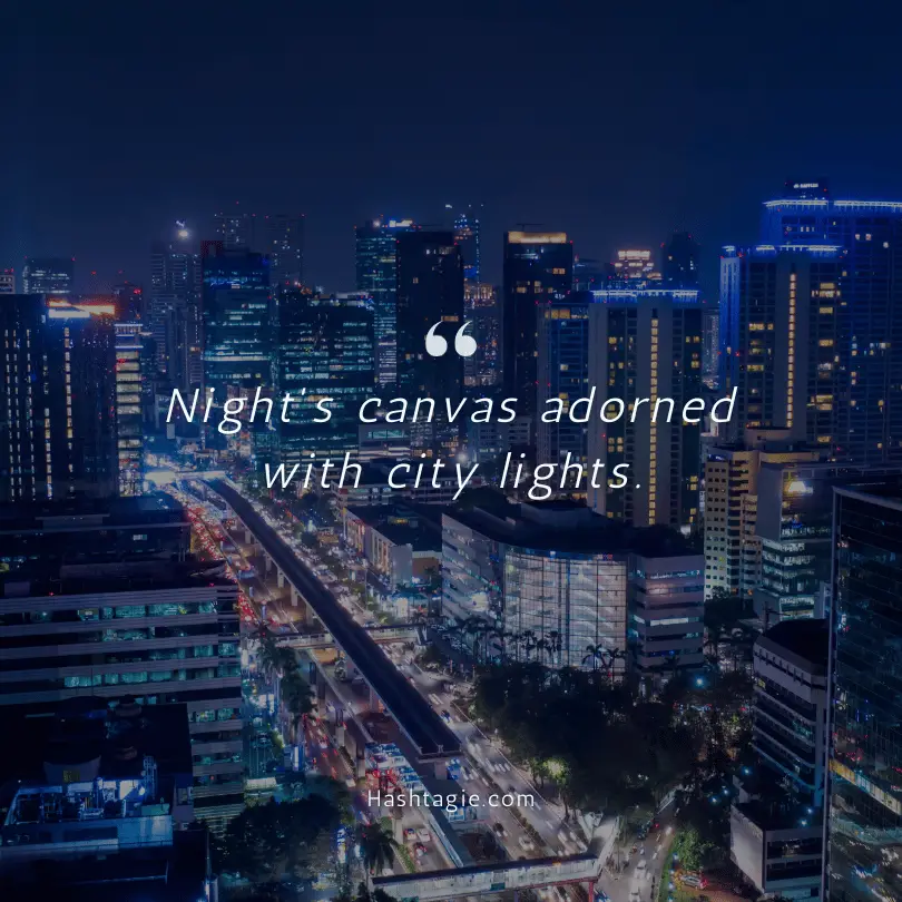 Caption for night cityscape example image