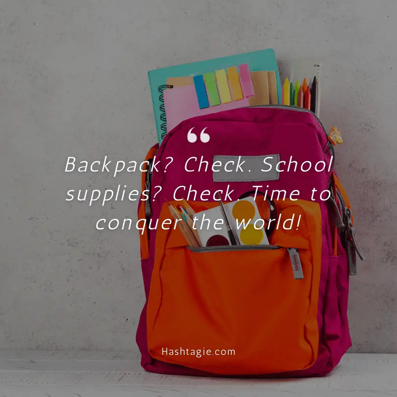 Caption ideas for back to school example image