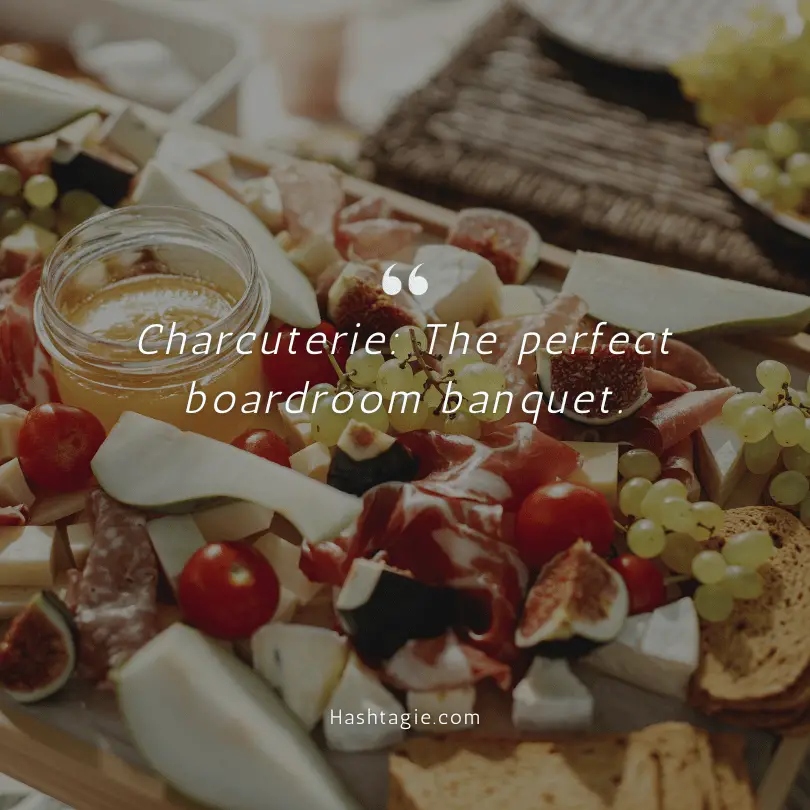 Charcuterie board captions for corporate events example image