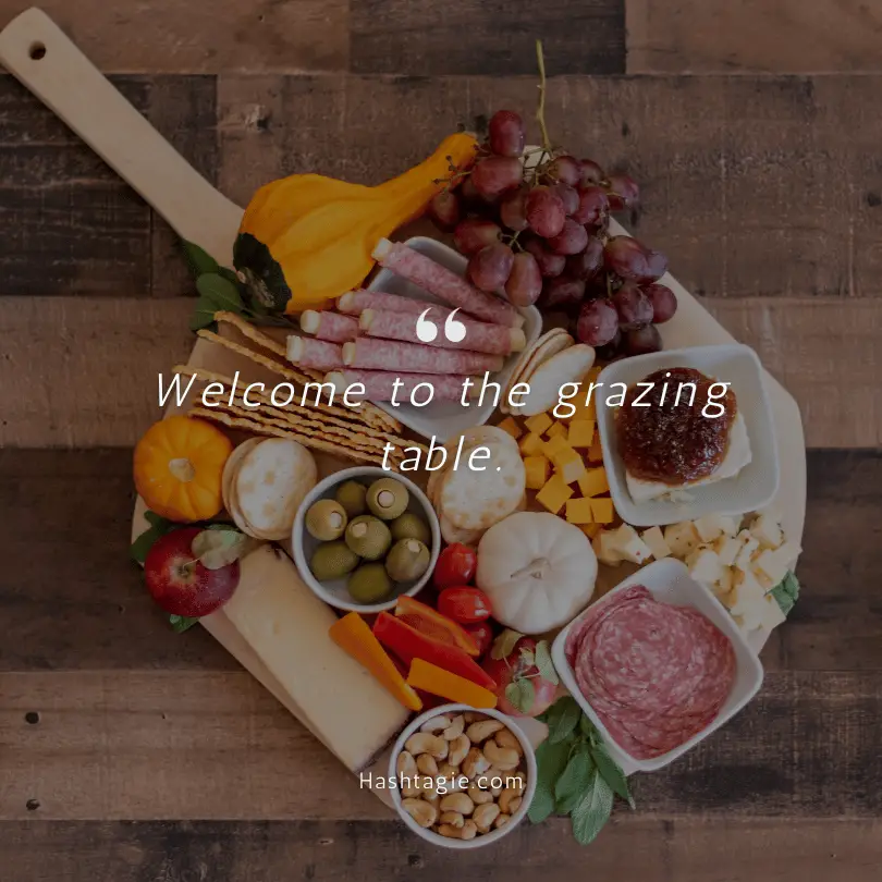 Charcuterie board captions for dinner parties example image