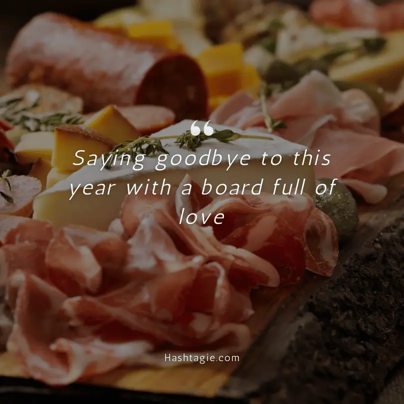 Charcuterie board captions for New Year's Eve example image