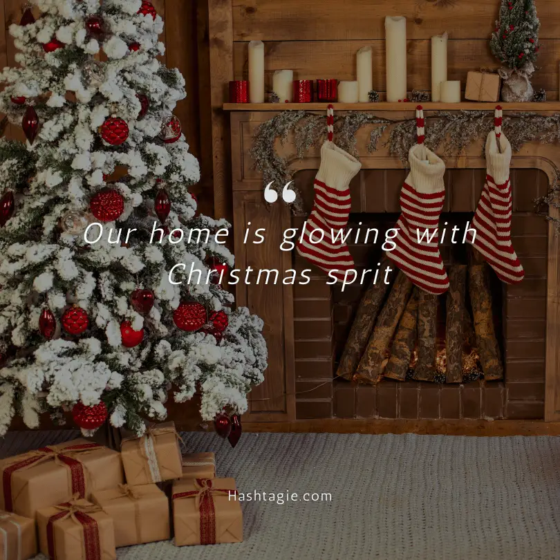 Christmas decoration Instagram captions example image