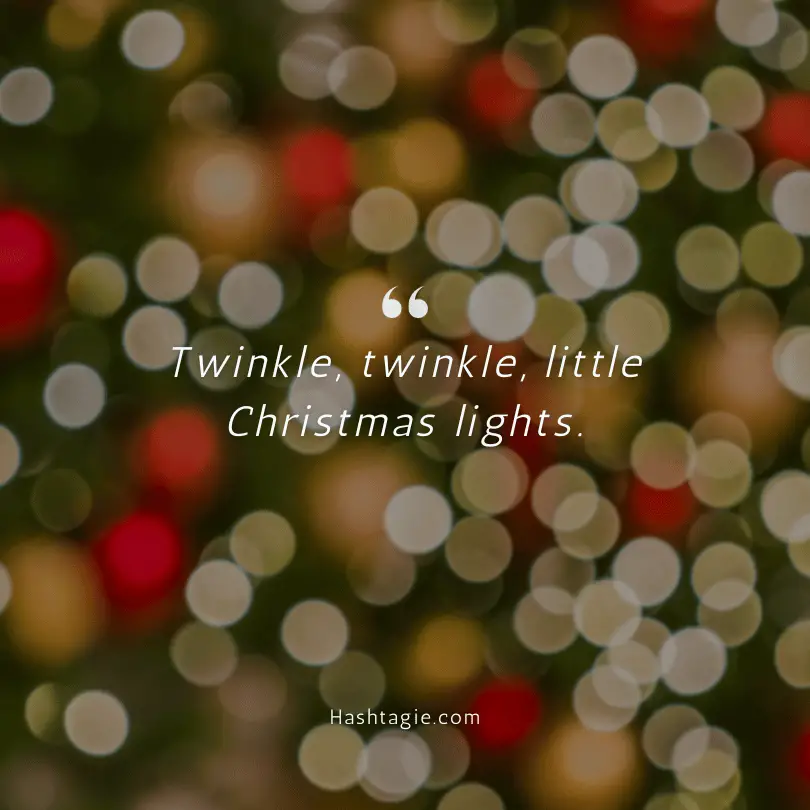 Christmas lights Instagram captions example image