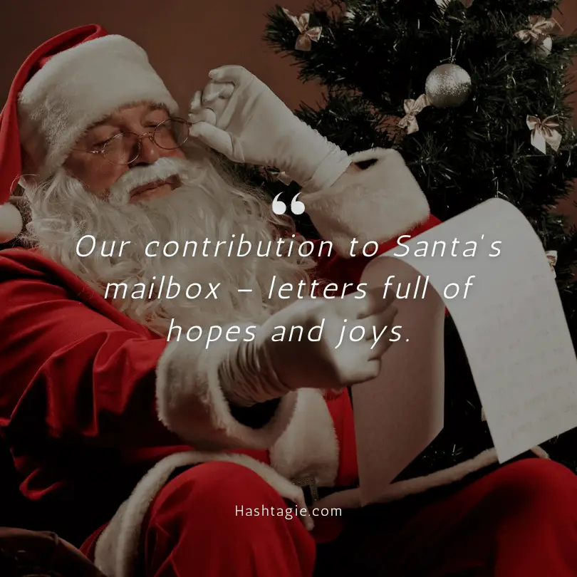 Christmas-themed Photo Dump Captions  example image