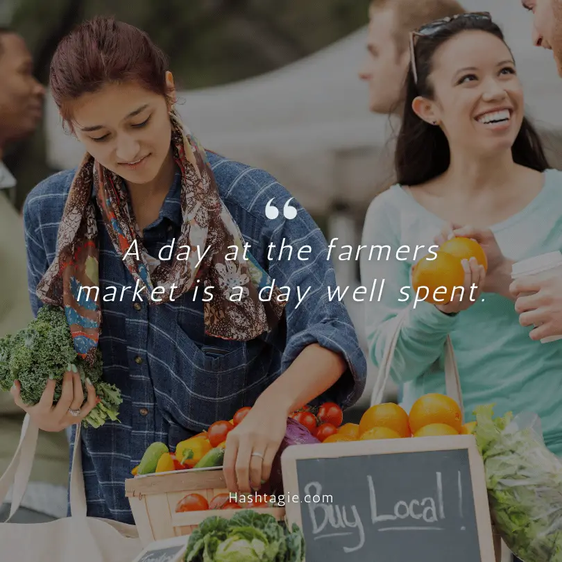 City Girl Instagram captions for farmers market visits example image