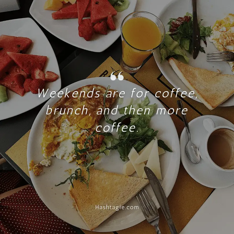 Coffee brunch Instagram captions example image