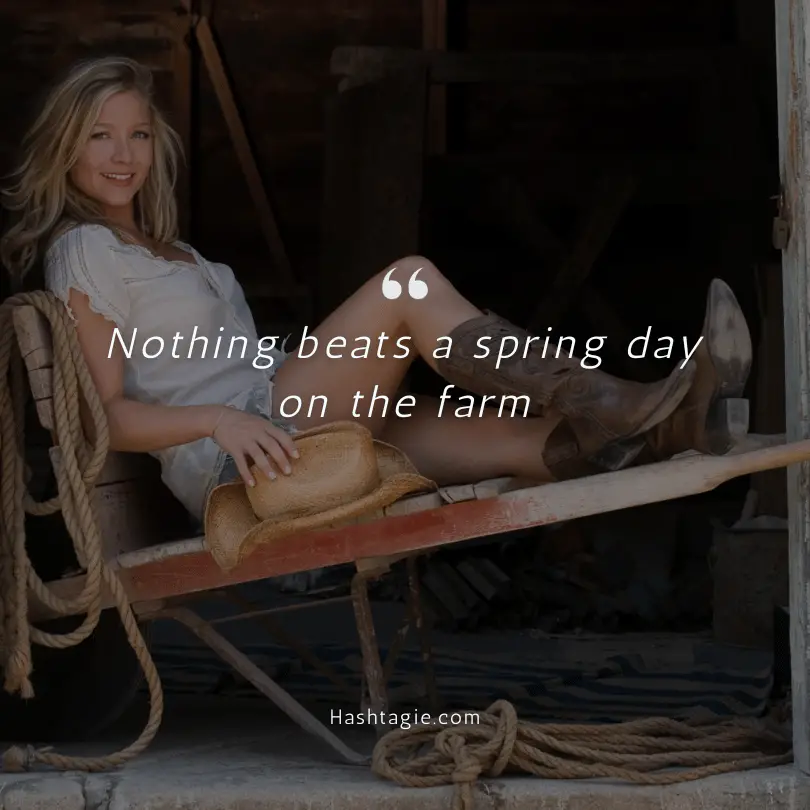 Country Girl Instagram captions for spring example image