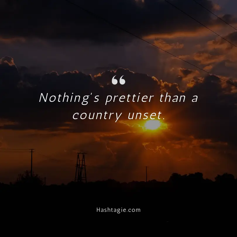 Country Girl Instagram captions for sunsets example image