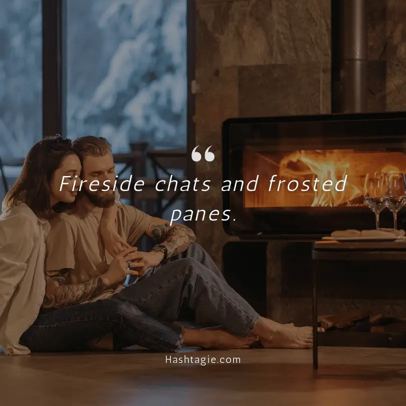 Cozy winter captions  example image