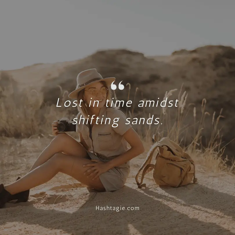 Desert adventure captions  example image