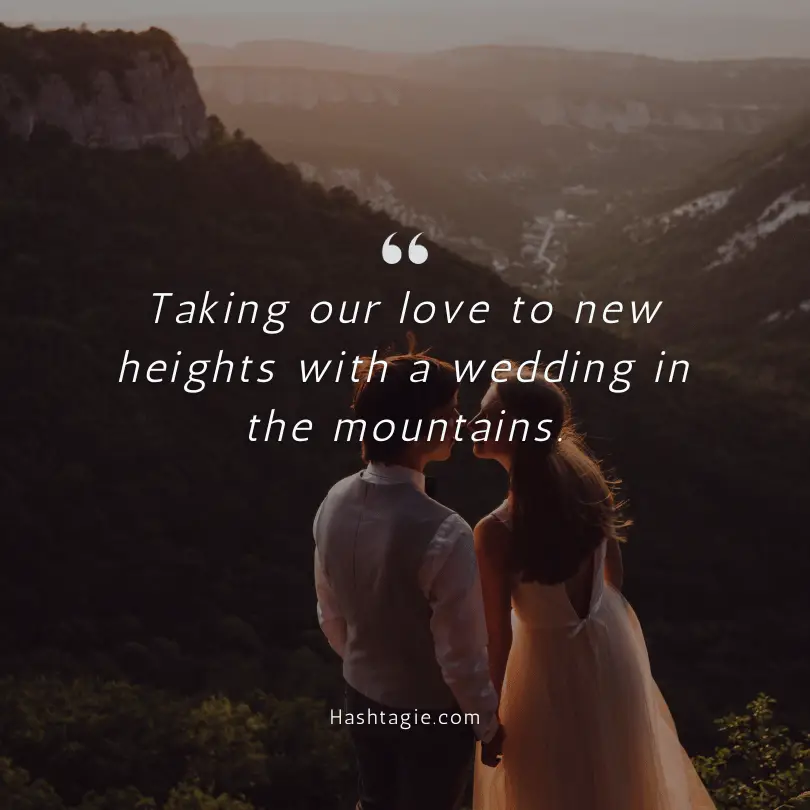 Destination wedding captions example image