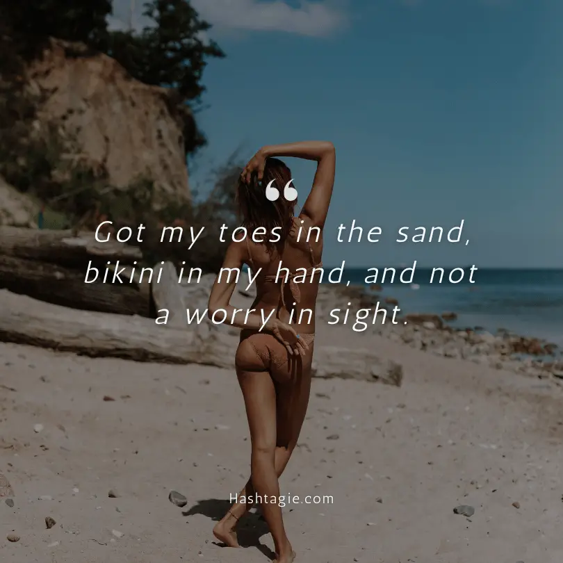 Exotic location bikini captions example image