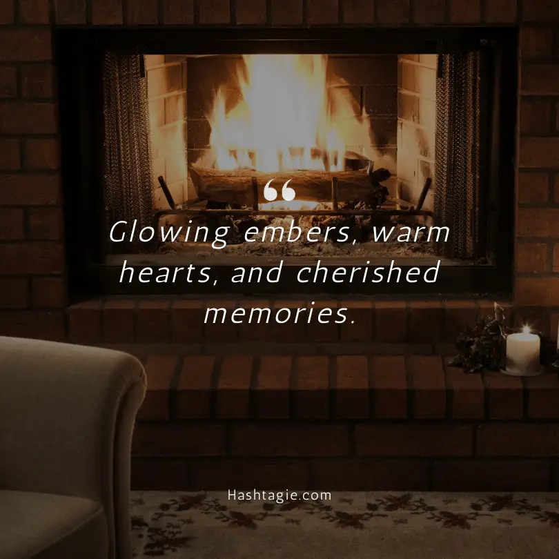 Fireplace captions for Sleepovers   example image