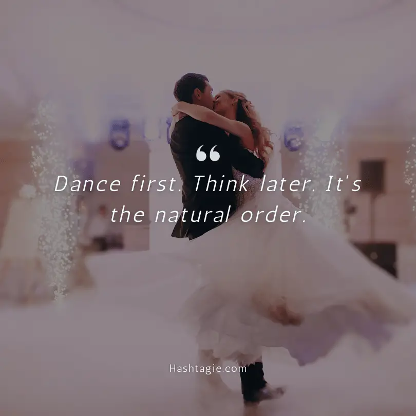 First dance captions example image