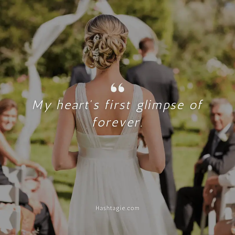 First look wedding captions example image