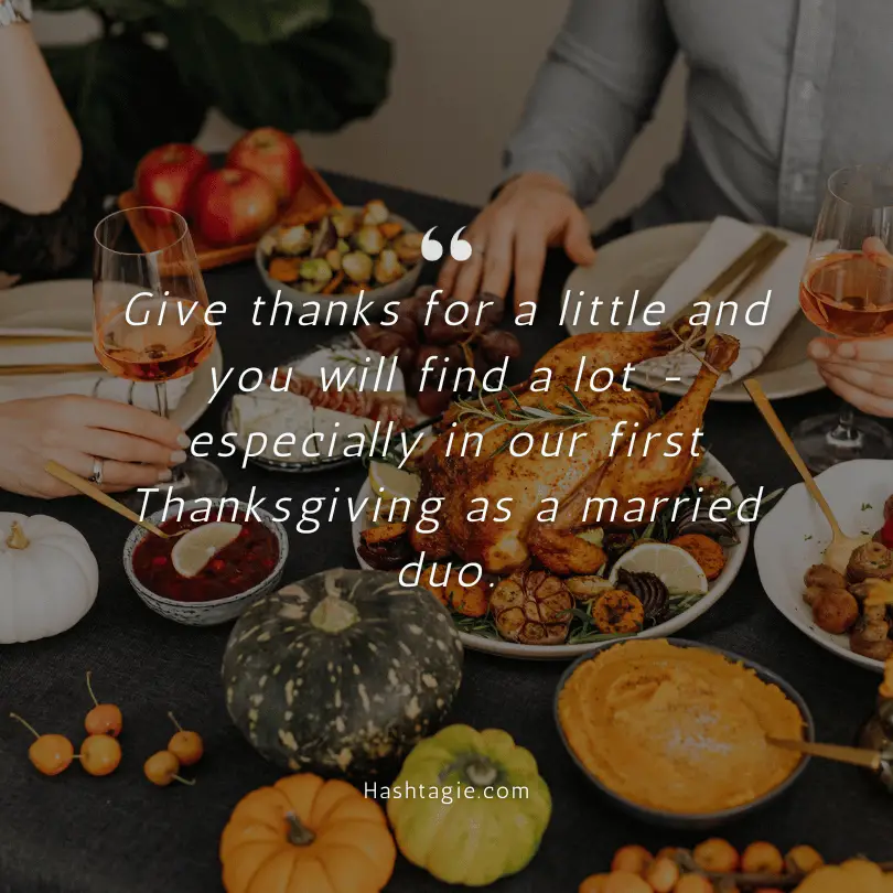 First Thanksgiving as a married couple  example image