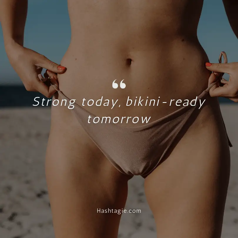 Fitness bikini captions example image