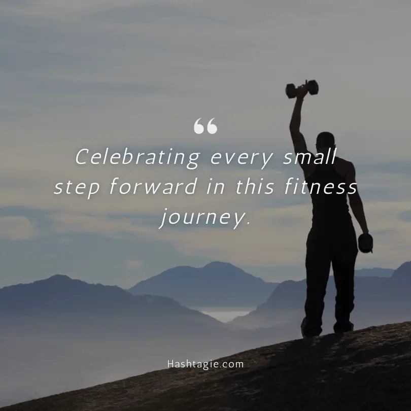 Fitness journey captions  example image